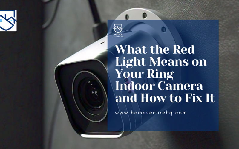 Red lights on a ring indoor camera